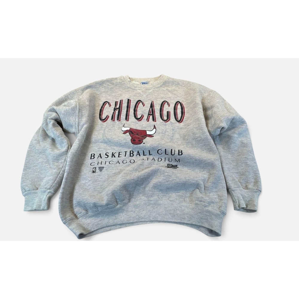 Vintage 90s Chicago Bulls Salem Sportswear Sweatshirt Large NBA Chicago Stadium